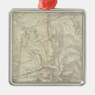 Green River Basin Topographical Metal Ornament
