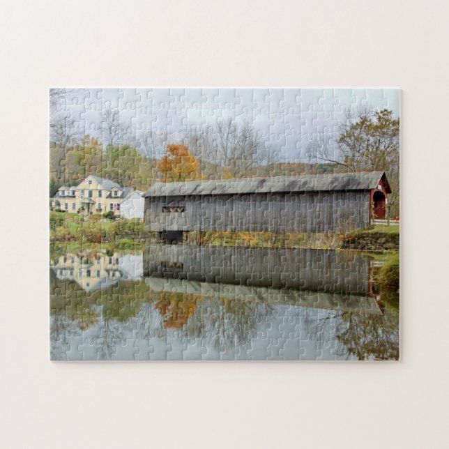 Green River Covered Bridge - Vermont Jigsaw Puzzle (Horizontal)