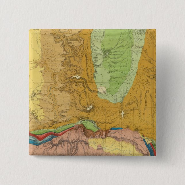 Green River from the Union Pacific Rail Road 2 Inch Square Button (Front)
