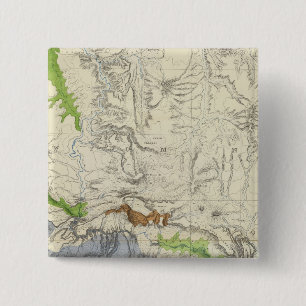 Green River from the Union Pacific Rail Road Map 2 Inch Square Button
