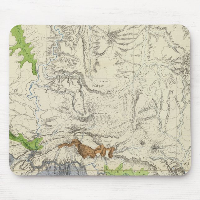 Green River from the Union Pacific Rail Road Map Mouse Pad (Front)
