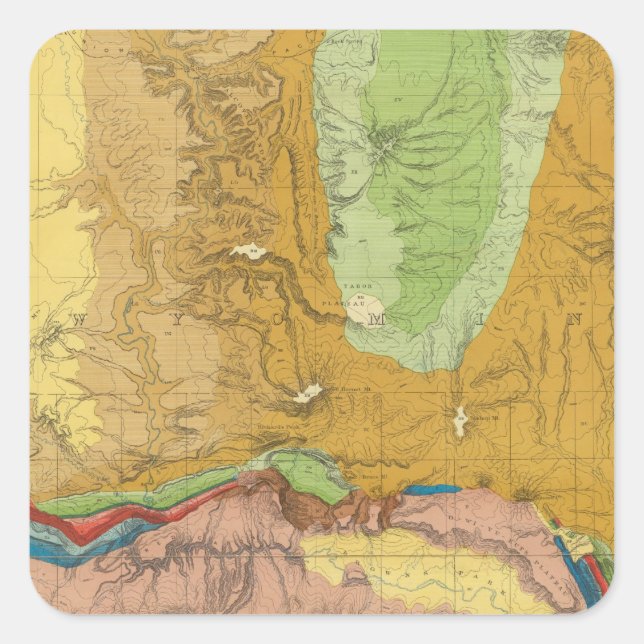 Green River from the Union Pacific Rail Road Square Sticker (Front)