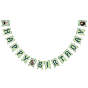 Green Roaring Jurassic Dinosaurs Bunting Flags
