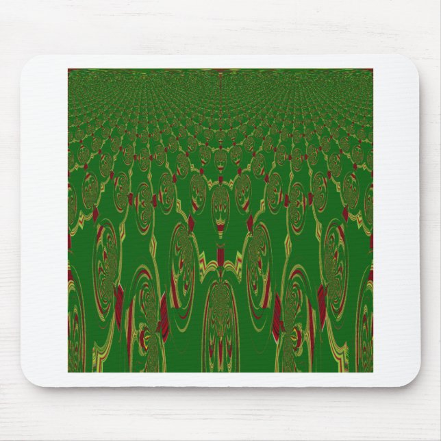 Green Robots Mouse Pad (Front)