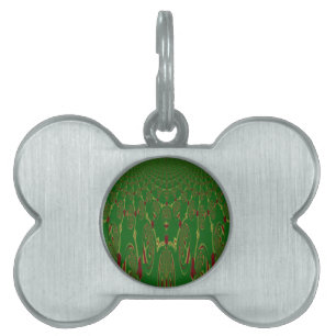 Green Robots Pet Tag
