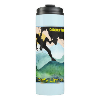 Green Rock Climbing Nature Lover Mountain Climbing Thermal Tumbler
