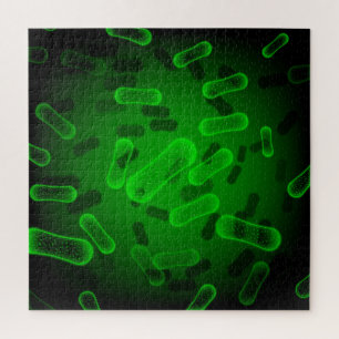Green rod shaped bacteria jigsaw puzzle