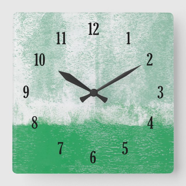 Green rolled paint clock (Front)