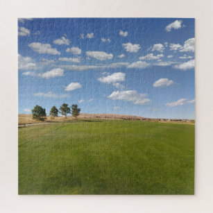 Green Rolling Hills with Blue Sky Above Nature Jigsaw Puzzle