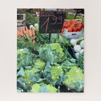 Green Roman Cauliflower at Farmers Market Jigsaw Puzzle