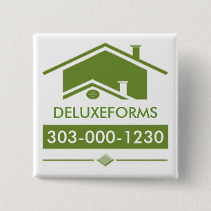 Green Roof 2 Inch Square Button
