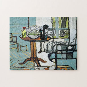 Green Room, with phone  Matisse Style Jigsaw Puzzle