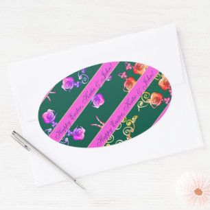 Green Rose Egg Sticker