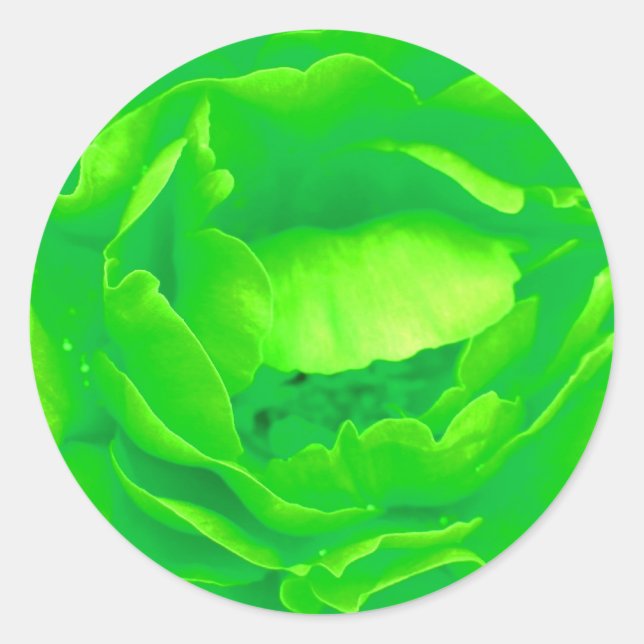 Green Rose Sticker - Customizable (Front)