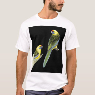 Green Rosella Pair - Platycercus caledonicus T-Shirt
