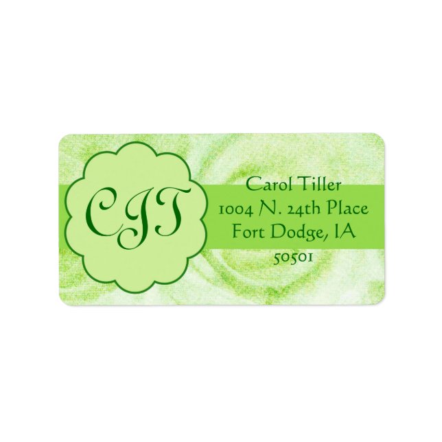 Green roses - labels (Front)