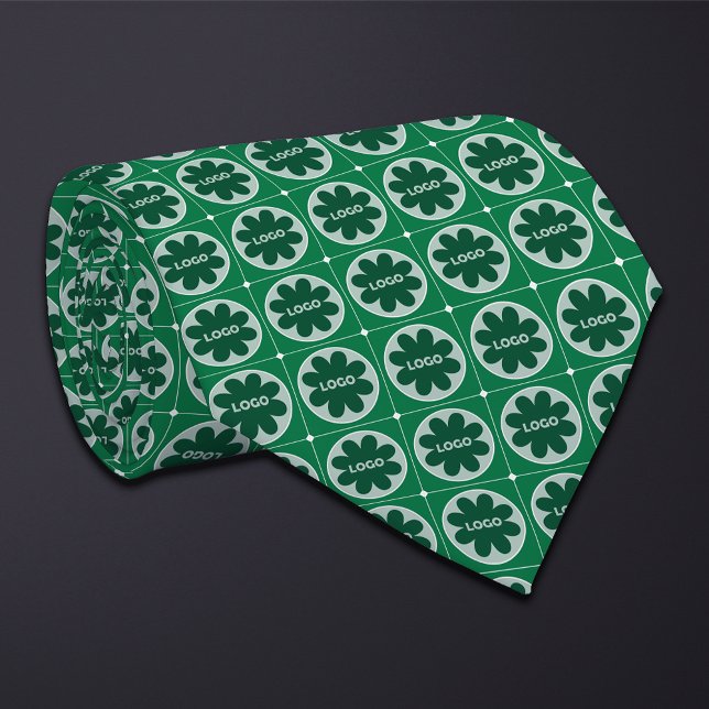 Green Round Logo Pattern Tie (Creator Uploaded)