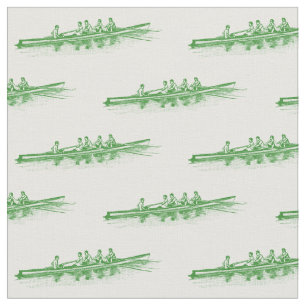 Green Rowing Rowers Crew Team Water Sports Fabric