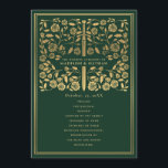 Green Royal Medieval Sword Wedding Program<br><div class="desc">Elegant and modern wedding design inspired by the medieval fantasy genre. Design is not real foil. You can customize this further by clicking on the "PERSONALIZE" button. Matching Items in our shop for a complete party theme.</div>