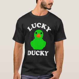 Green Rubber Duck Quack Lucky Ducky Animal Graphic T-Shirt