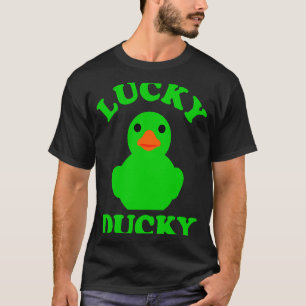 Green Rubber Duck Quack Lucky Ducky Animal Graphic T-Shirt
