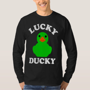 Green Rubber Duck Quack Lucky Ducky Animal Graphic T-Shirt