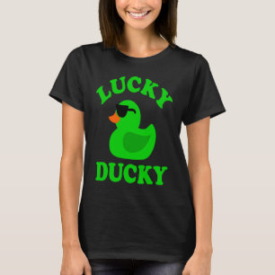 Green Rubber Duck Sunglasses Lucky Ducky Quack Du T-Shirt