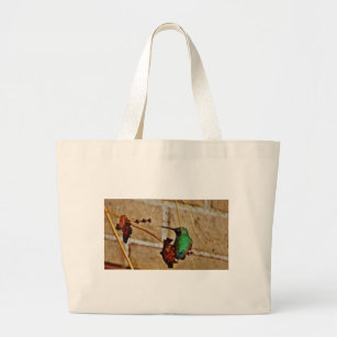 green ruby hummingbird large tote bag