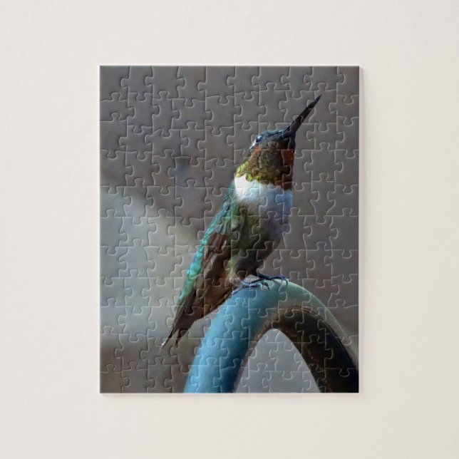 Green Ruby little Hummingbird Jigsaw Puzzle (Vertical)