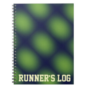 Green Runner's Log Running Notebook Spiral Journal