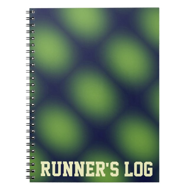 Green Runner's Log Running Notebook Spiral Journal (Front)