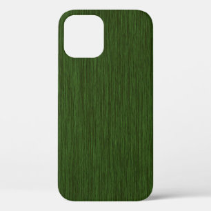 Green Rustic Grainy Wood Background iPhone 12 Case