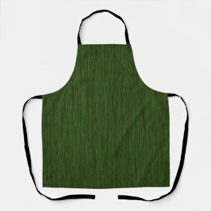 Green Rustic Grainy Wood Full Background Print Apron