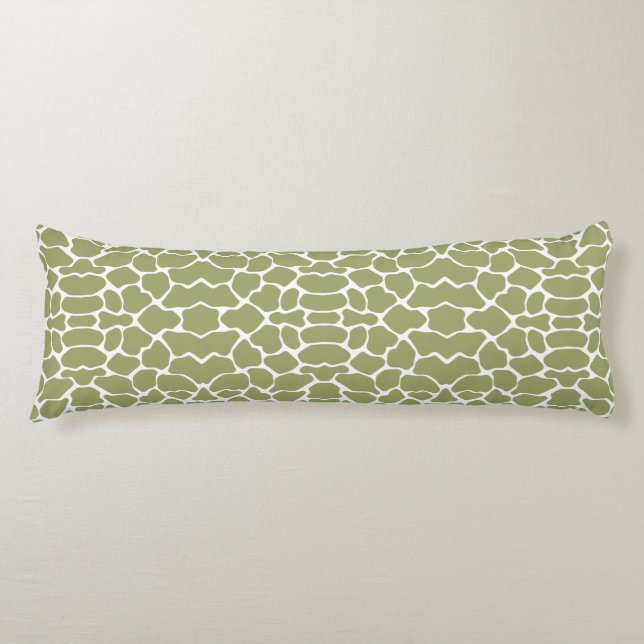 Green Safari Giraffe Body Pillow (Front)