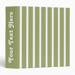 Green Safari Stripe Binder