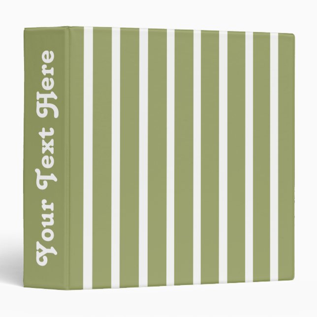 Green Safari Stripe Binder (Front/Spine)