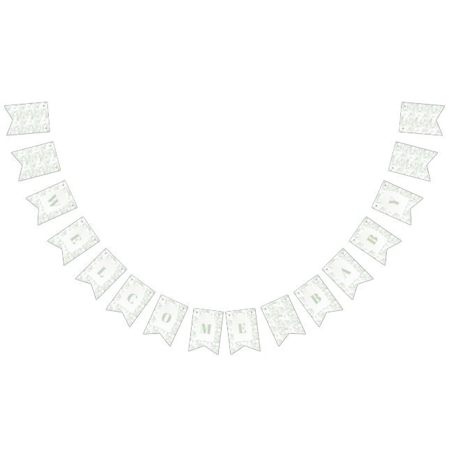 Green Safari Toile D Jouy Jungle Theme Baby Shower Bunting Flags (All)