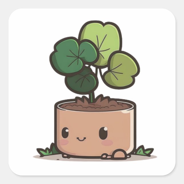 green Saint Patrick's Day Square Sticker (Front)