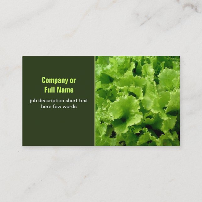 green salad business cards (Front)