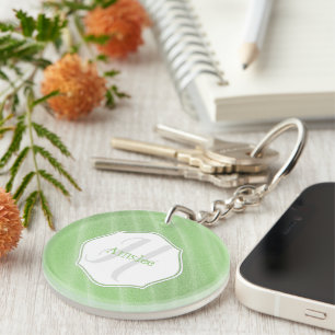 Green Sand Ripples Personalized Acrylic Keychain