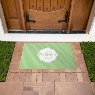Green Sand Ripples Personalized Door Mat