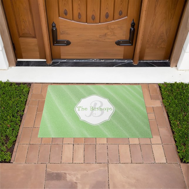 Green Sand Ripples Personalized Door Mat (Outdoor)