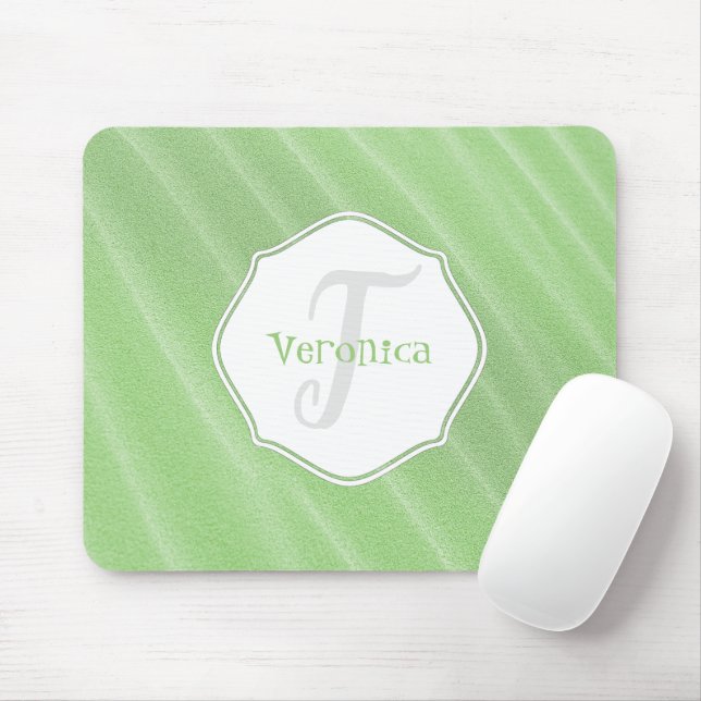 Green Sand Ripples Personalized Mouse Pad (With Mouse)