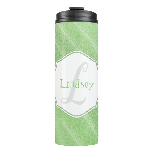 Green Sand Ripples Personalized Thermal Tumbler (Front)