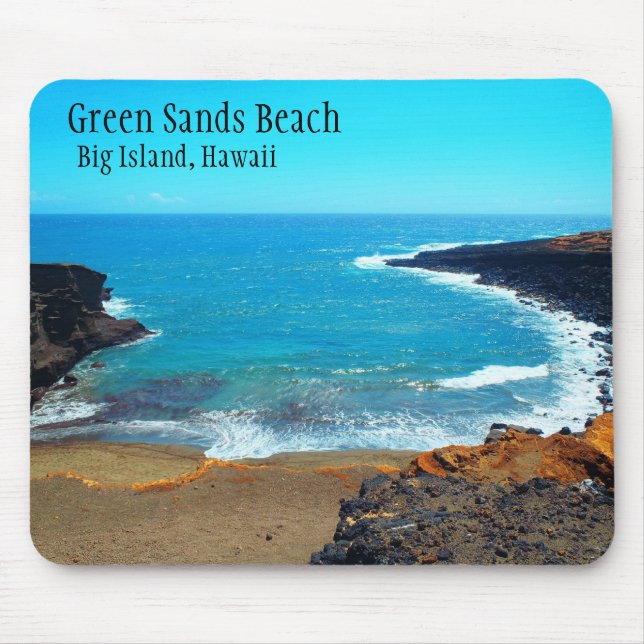 Green Sands Beach Big Island Hawaii mousepad (Front)