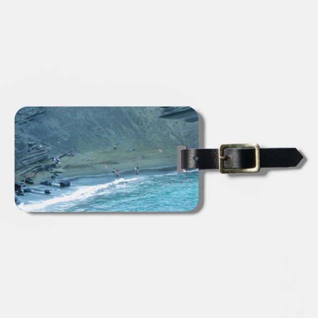 Green Sands Beach Hawaii Luggage Tag (Front Horizontal)
