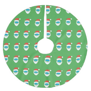 Green Santa Tree skirt