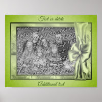 Green Satin Bow Frame Create Your Own Photo