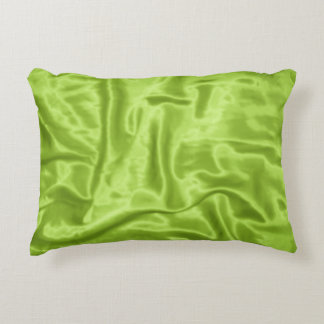 Green Satin-Rectangular Accent Pillow
