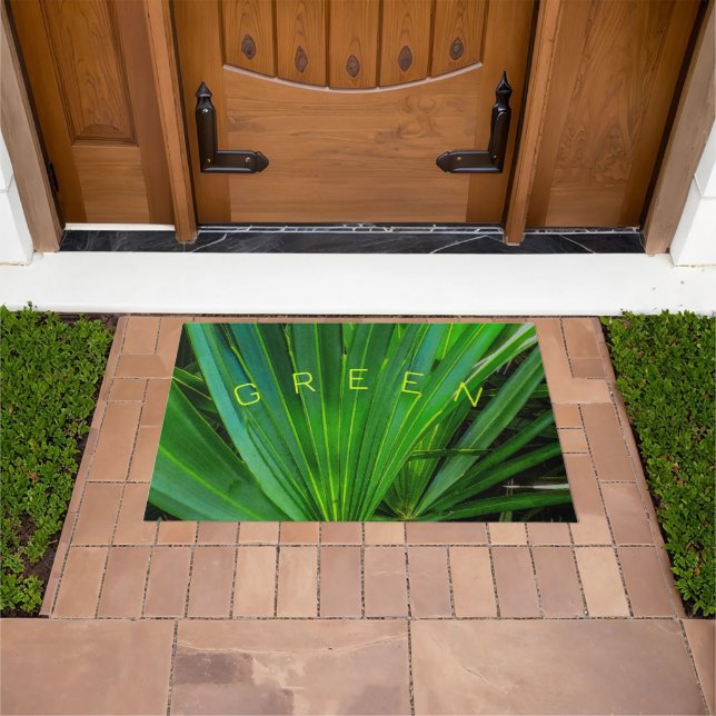 GREEN Saw Palmetto Door Mat (Outdoor)